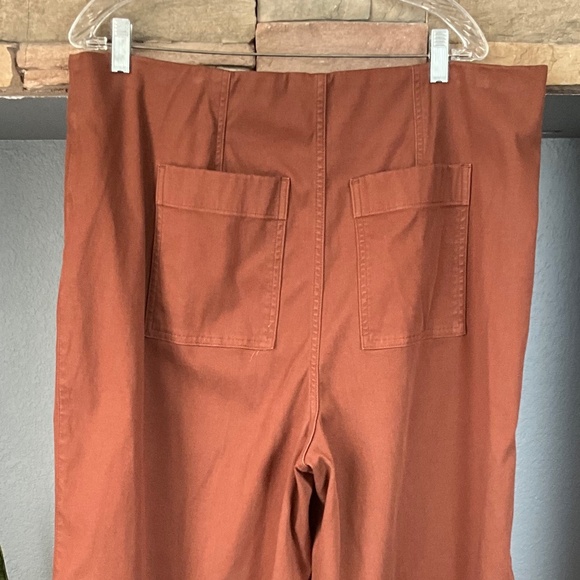 SPANX Stretch Twill Cropped Wide Leg Pants 20989T Minimalist Comfy Brown 2X Tall - Picture 5 of 10